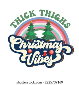 Christmas groovy design for typography design