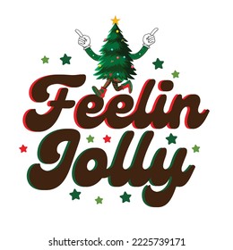 Christmas groovy design for typography design
