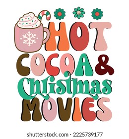 Christmas groovy design for typography design