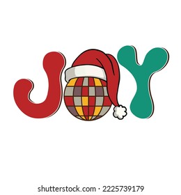 Christmas groovy design for typography design
