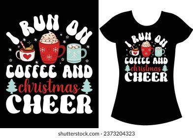 Christmas groovy t shirt design. Christmas family gift  shirt.
