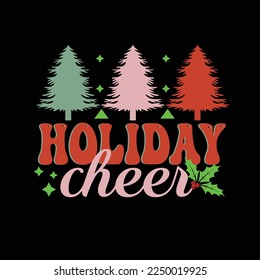 Christmas groovy t-shirt design Christmas svg t-shirt design Christmas typography eps file 