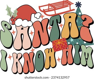 Christmas Groovy Wavy t-shirt design