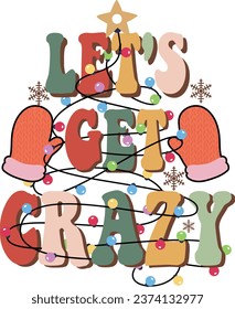 Christmas Groovy Wavy t-shirt design