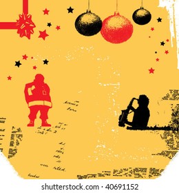 christmas grunge background vector