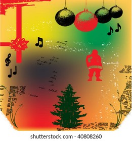 christmas grunge background vector