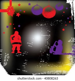 christmas grunge background vector