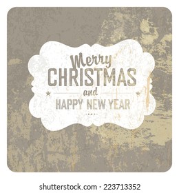 Christmas grunge card, vector