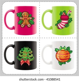Christmas grunge tags