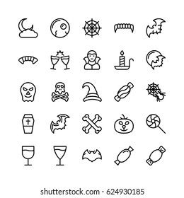 
Christmas, Halloween, Party and Celebration Line Vector Icons 21
