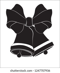 Christmas hand bells, with a bow, Christmas-tree decoration