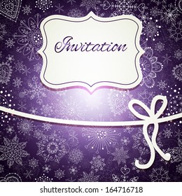 Christmas hand draw invitation card.