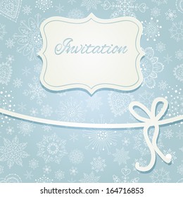 Christmas hand draw invitation card.