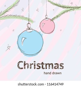 Christmas hand drawn