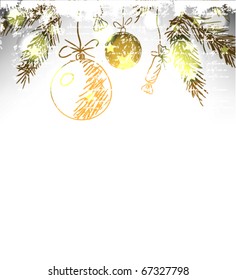 Christmas hand drawn background