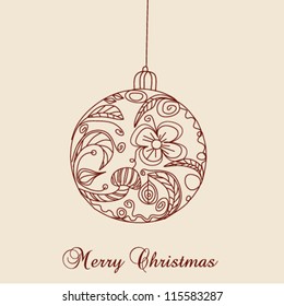 Christmas hand drawn ball