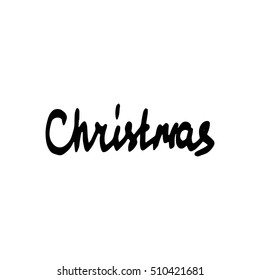 Christmas hand drawn calligraphy/christmas vector lettering