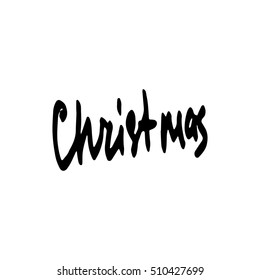 Christmas hand drawn calligraphy/christmas vector lettering