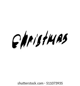 Christmas hand drawn calligraphy/christmas vector lettering