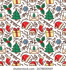 Weihnachten handgezeichnetes Dekorationsmuster