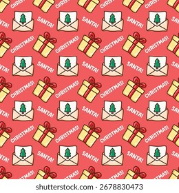 Christmas hand drawn decoration pattern