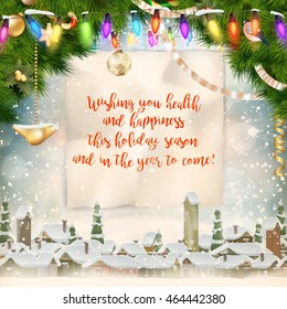 Christmas hand drawn design elements with calligraphy. EPS 10 vector file included