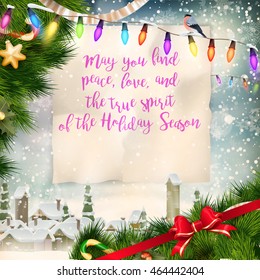 Christmas hand drawn design elements with calligraphy. EPS 10 vector file included