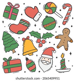 Christmas hand drawn doodle element vector