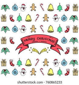 Christmas hand drawn doodle element vector illustration.