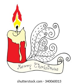 Christmas hand drawn fur tree for xmas design