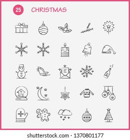 Christmas Hand Drawn Icon for Web, Print and Mobile UX/UI Kit. Such as: Cloud, Cloudy, Star, Christmas, Beer, Christmas, Wine, Drink, Pictogram Pack. - Vector