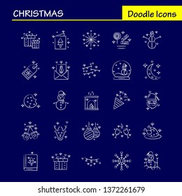 Christmas Hand Drawn Icons Set For Infographics, Mobile UX/UI Kit And Print Design. Include: Mobile, Snowman, Winters, Christmas, Socks, Winters, Stars, Christmas, Collection Modern Infographic Logo a