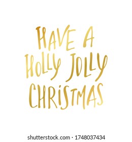Christmas hand drawn lettering, phrase. Gold Handwritten calligraphy Christmas wishes for holiday greeting card, banner, poster. Vector illustration EPS10