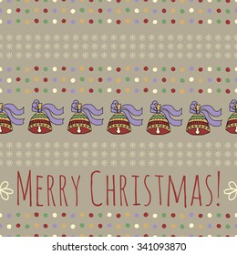 Christmas hand drawn seamless pattern. Vector