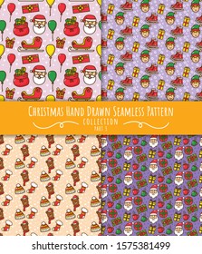 Christmas Hand drawn Seamless Patterns 3