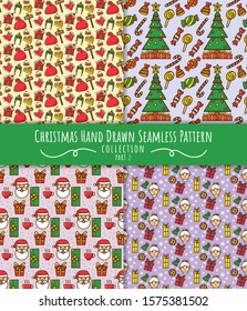 Christmas Hand drawn Seamless Patterns 2