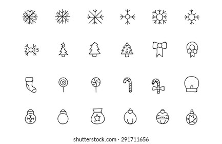 Christmas Hand Drawn Vector Icons 1