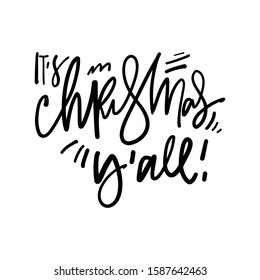 It’s Christmas y’all! Hand lettering illustration for your design