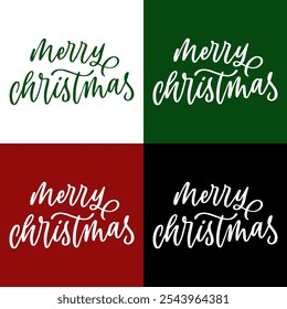 Christmas hand lettering set.
Vector illustraton.