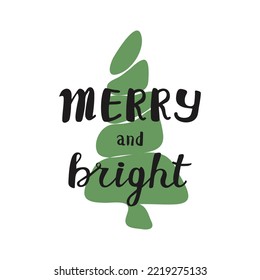 Christmas Hand Lettering Sign Holiday Vector Designs with Christmas tree wreath