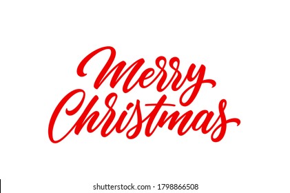 Merry Christmas Vector Text Calligraphic Lettering Stock Vector ...