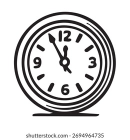 Weihnachten handgezeichnete Uhr Weihnachten Symbol