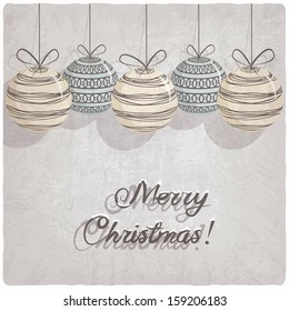 Christmas hand-drawn grungy background - vector illustration