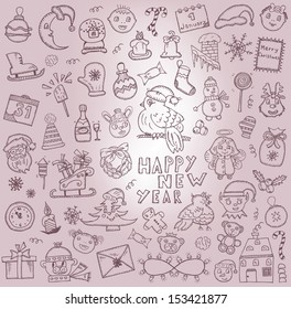 Christmas. Hand-drawn icons
