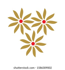 Christmas hand-drawn plants flat design