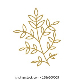 Christmas hand-drawn plants flat design