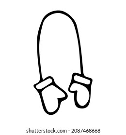 Christmas handles doodle illustration hand drawn style