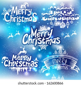 Tipografía de escritura a mano de Navidad