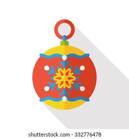 Christmas hanging ball flat icon