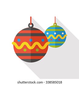 Christmas hanging ball flat icon